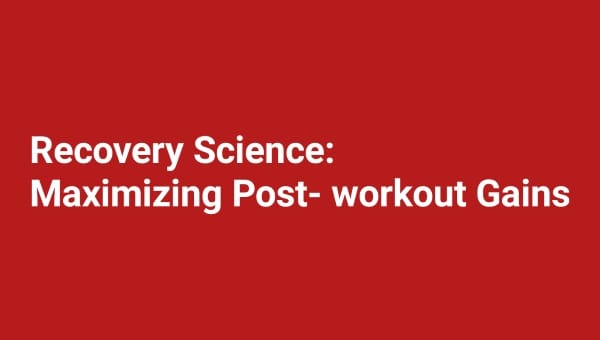 Recovery Science: Maximizing Post-Workout Gains F95zone